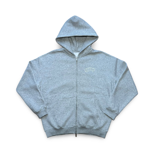 GUAVA ZIP HOODIE GREY *PRE ORDER*